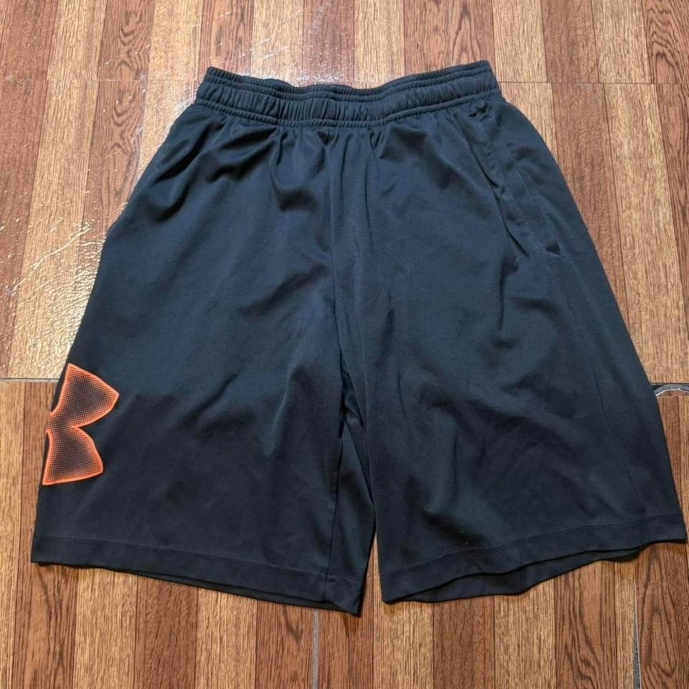 Under Armour Black Heat Tech Retro Sportswear Running Train Shorts Small